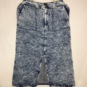 Who What Wear Acid washed midi length pencil skirt